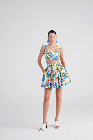 Markano Ravello Mini Etek Mavi