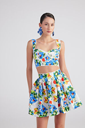 Markano Ravello Mini Etek Mavi