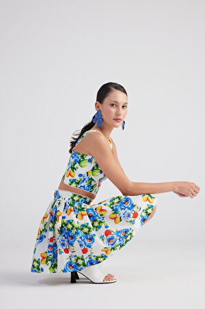 Markano Ravello Mini Etek Mavi