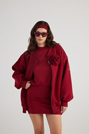 Markano Alexa Bomber Ceket Bordo