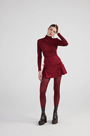Markano Elena Şort Etek Bordo