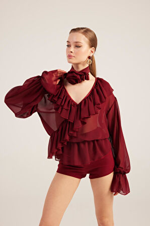 Markano Sassy Gömlek Bordo