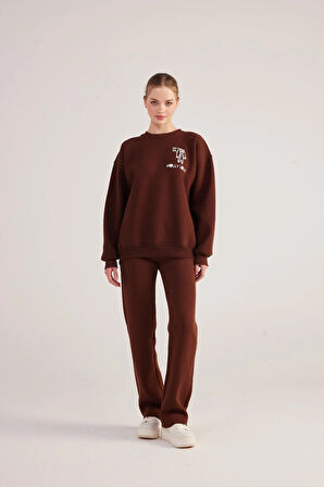 Markano Gaslighting Sweatshirt Kahve
