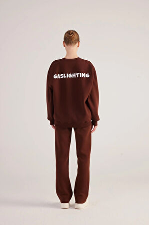 Markano Gaslighting Sweatshirt Kahve