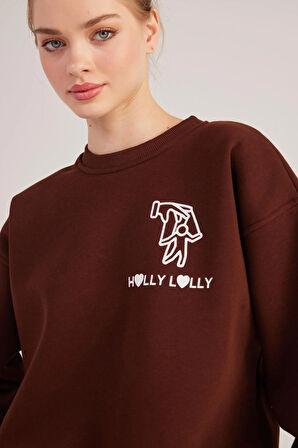 Markano Gaslighting Sweatshirt Kahve