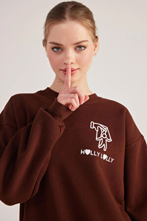 Markano Gaslighting Sweatshirt Kahve