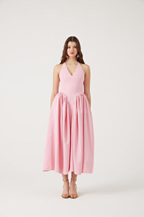 Markano Ophelia Elbise Pembe