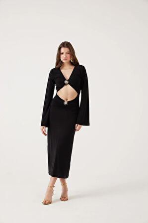 Markano Sunlit Elbise Siyah