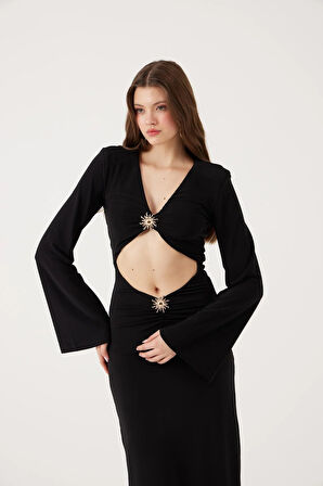 Markano Sunlit Elbise Siyah