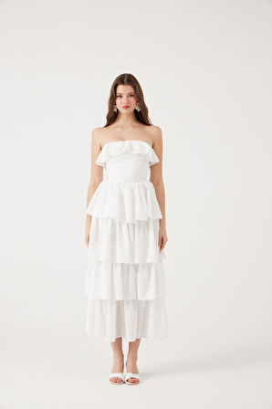 Markano Gracie Elbise Beyaz