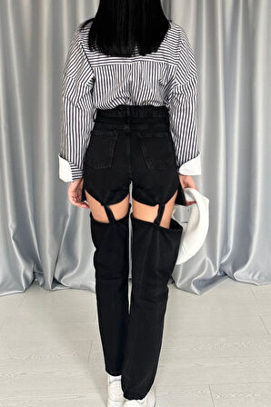 Markano Askılı İki Parça Jeans Pantolon