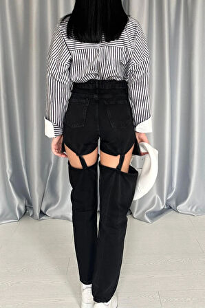 Markano Askılı İki Parça Jeans Pantolon