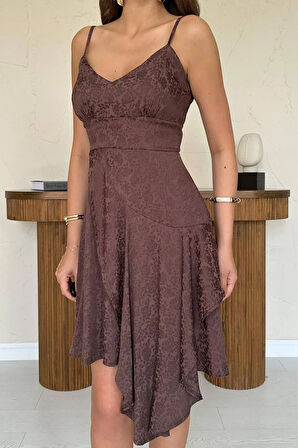 Markano Jakarlı Asimetrik Elbise