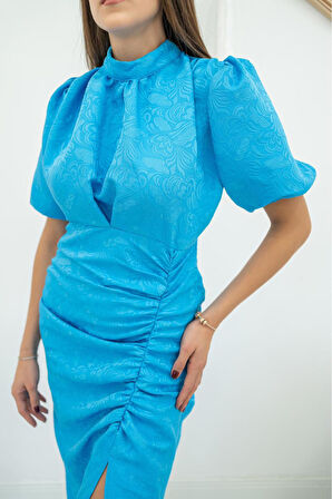 Markano Jakarlı ve Desenli Elbise