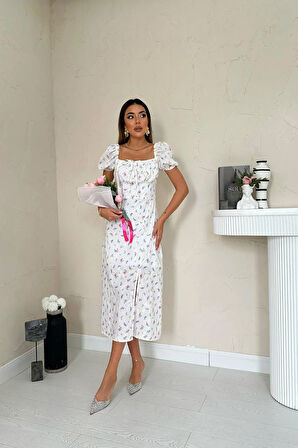 Markano Çiçekli Yazlık Elbise