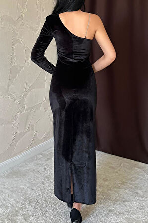 Markano Tek Omuzlu Taş Askılı Elbise