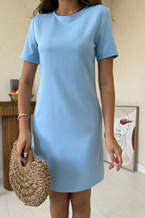 Markano Kısa Kol Atlas Mini Elbise