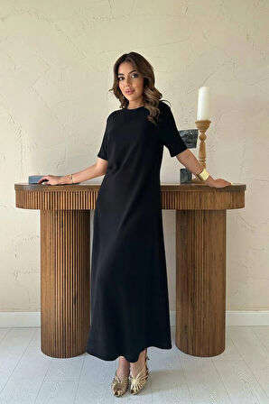 Markano Pileli Bisiklet Yaka Elbise