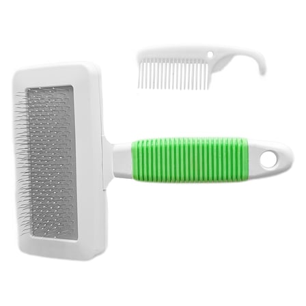 Markapet Temizleme Aparatlı Kedi Köpek Tarağı 12 cm-15 cm Large Yeşil - MRKPT-TRK-YSLL