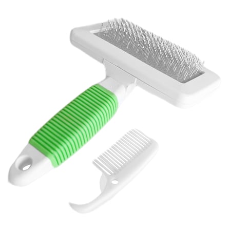 Markapet Temizleme Aparatlı Kedi Köpek Tarağı 9.5 cm-14 cm Medium Yeşil - MRKPT-TRK-YSLM