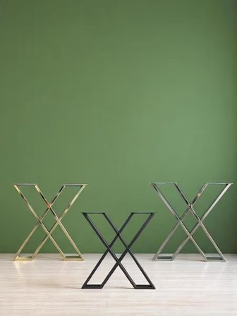 Miralay Metal X Masa Ayağı 2'li Takım - Gümüş