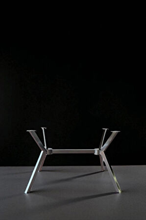 Miralay Metal Taslı Masa Ayağı - Gümüş