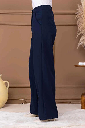 Kadın Yüksek Bel Pileli Palazzo Pantolon