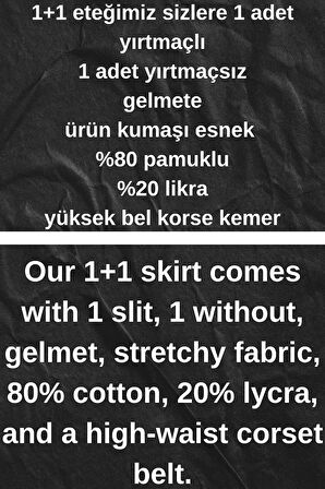 1+1 Yırtmaçlı Ve Yırtmaçsız Mini Etek