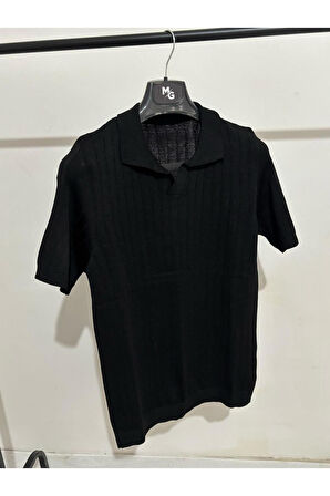 Apaş Yaka Triko T-shirt