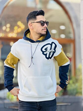 Miron High Nakışlı Oversize Sweatshirt - Beyaz