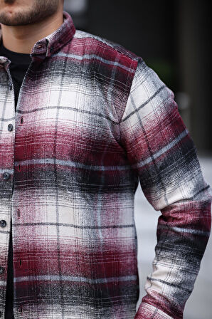 Miron Bordo Ekose Regular Fit Oduncu Gömleği- 2450