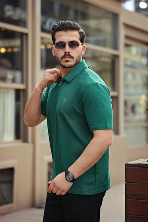 Miron Nefti Basic Fermuar Detaylı Polo Yaka Kısa Kollu Tişört 2501