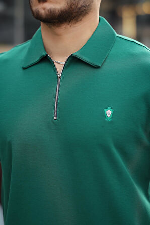 Miron Nefti Basic Fermuar Detaylı Polo Yaka Kısa Kollu Tişört 2501