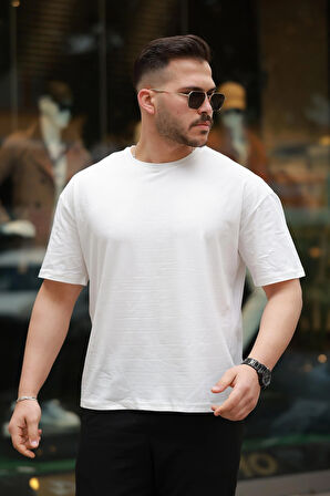 Miron Ekru Anatolian Rug Sırtı Baskı Detaylı Oversize Kısa Kollu Tişört- 2520