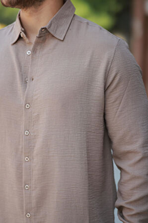 Miron Kamel Düz Uzun Kollu Regular Fit Gömlek- 2526