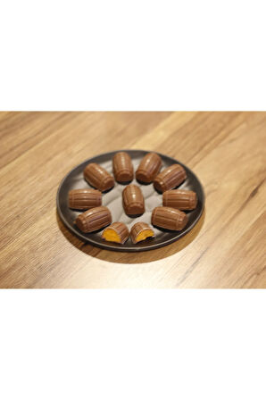 Portakal Çikolata Dolgulu Fıçı Sütlü Hediyelik Çikolata (500 gr)