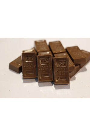 Beyaz Çikolata Dolgulu Külçe Altın Sütlü Hediyelik Çikolata (250 gr)