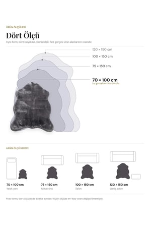 Merplush Peluş Post Halı 120x150 cm Süet Taban Yumuşak Kürk Görünümlü Yatak Odası Halısı