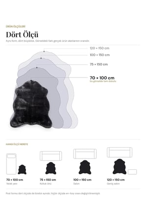 Merplush Peluş Post Halı 75x150 cm Süet Taban Yumuşak Kürk Görünümlü Yatak Odası Halısı
