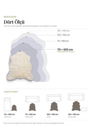 Merplush Peluş Post Halı 70x100 cm Süet Taban Yumuşak Kürk Görünümlü Yatak Odası Halısı