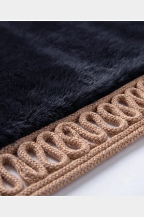 Merplush Mihraplı Peluş Seccade 75x130 cm Süet Taban Yıkanabilir Yumuşak Namaz Halısı