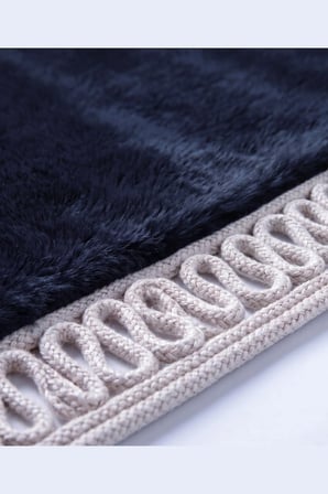 Merplush Mihraplı Peluş Seccade 75x130 cm Süet Taban Yıkanabilir Yumuşak Namaz Halısı