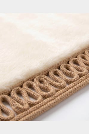 Merplush Mihraplı Peluş Seccade 75x130 cm Süet Taban Yıkanabilir Yumuşak Namaz Halısı