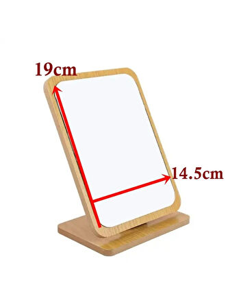 El Aynası Masa Aynası Makyaj Aynası Eğim Ayarlanabilir Kare Makeup Mirror 18cm Menteşeli