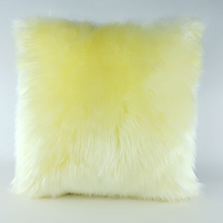 Mrs.Gugar Peluş Kırlent Kılıfı Açık Sarı