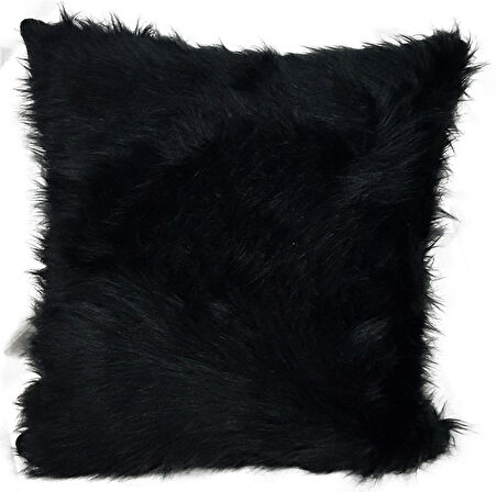 Mrs.Gugar Peluş Kırlent Kılıfı Siyah