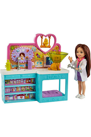 Chelsea Meslekleri Öğreniyor Veteriner Oyun Seti, Chelsea , 4 Hayvan Figürü Ve 18 Veterinerli