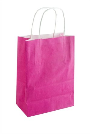 8*15*20 cm Büküm Saplı Kağıt Poşet 1 Adet  -MİRAYLİFE
