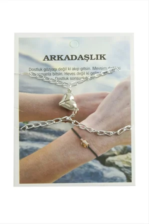 Kalp Mıknatıslı Bileklik 2 Adet -MİRAYLİFE