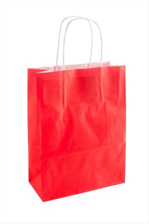 8*18*24 cm Büküm Saplı Kağıt Poşet 1 Adet -MİRAYLİFE